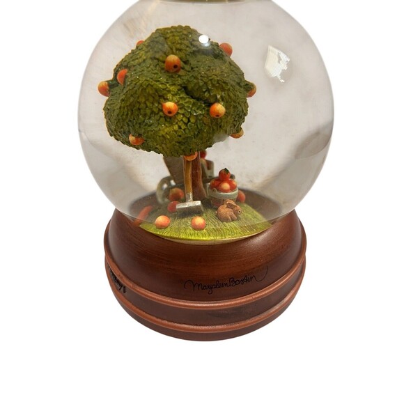 Marjolein Bastin Nature's Sketchbook Hallmark Fall Fruit Tree Glitter Snow Globe - Picture 12 of 14